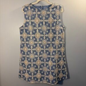 NWT Commense Shift Dress Floral Embroidery Boho Summer Coastal Garden Wedding XL